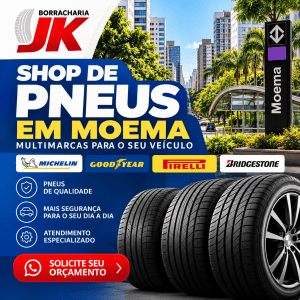 Shop de pneus em Moema – Borracharia JK, pneus multimarcas Michelin, Goodyear, Pirelli e Bridgestone